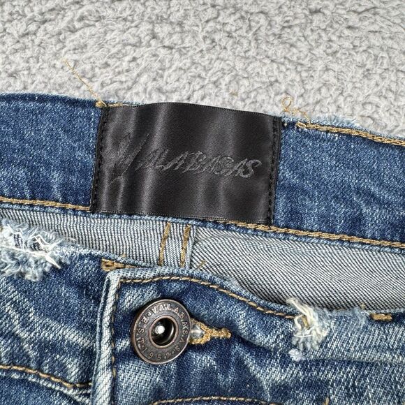 S VALABASAS Slim Straight Jeans Mens 40x30 Blue Denim Stretch Distressed - Picture 3 of 12